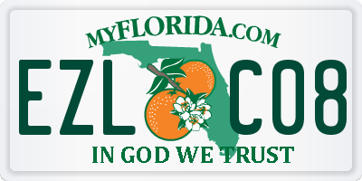 FL license plate EZLC08