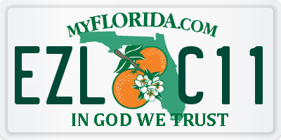 FL license plate EZLC11