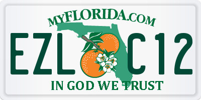 FL license plate EZLC12