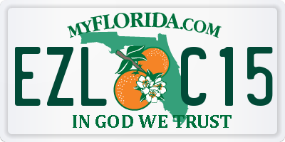 FL license plate EZLC15