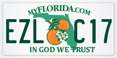 FL license plate EZLC17