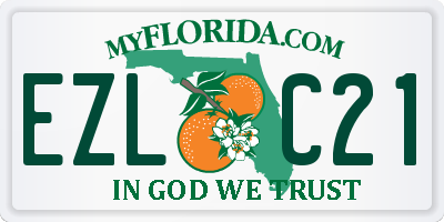 FL license plate EZLC21