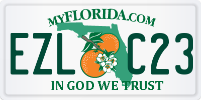 FL license plate EZLC23