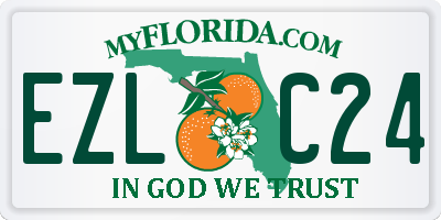 FL license plate EZLC24