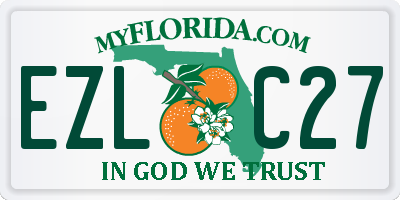 FL license plate EZLC27