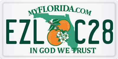 FL license plate EZLC28