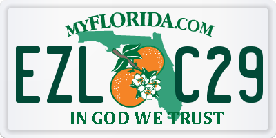 FL license plate EZLC29