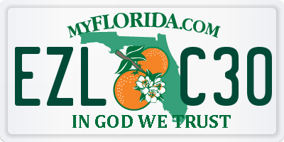 FL license plate EZLC30