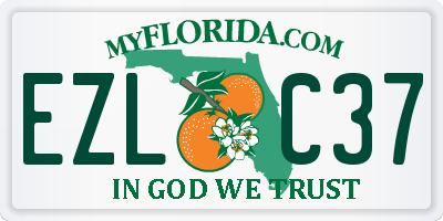 FL license plate EZLC37