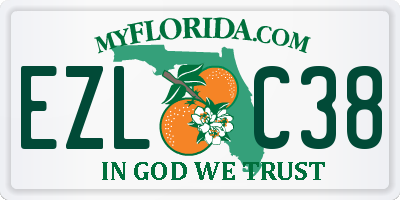 FL license plate EZLC38