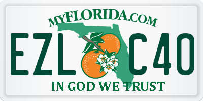 FL license plate EZLC40