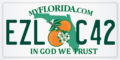 FL license plate EZLC42