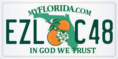 FL license plate EZLC48