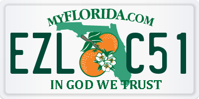 FL license plate EZLC51