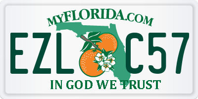 FL license plate EZLC57