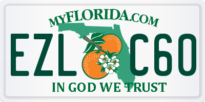 FL license plate EZLC60