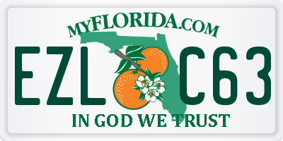 FL license plate EZLC63