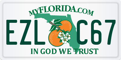 FL license plate EZLC67