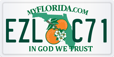 FL license plate EZLC71