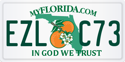 FL license plate EZLC73