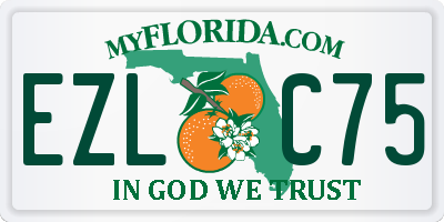 FL license plate EZLC75