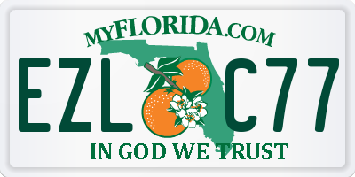 FL license plate EZLC77