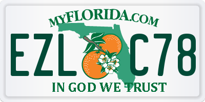 FL license plate EZLC78