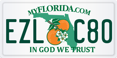 FL license plate EZLC80