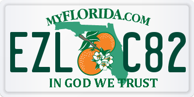 FL license plate EZLC82