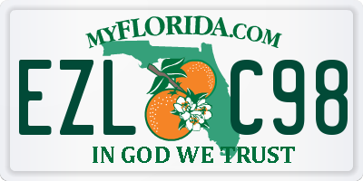 FL license plate EZLC98