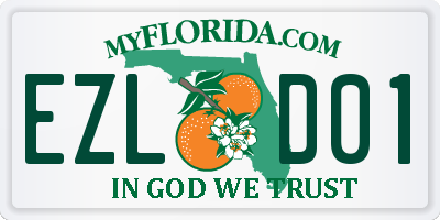 FL license plate EZLD01