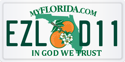 FL license plate EZLD11