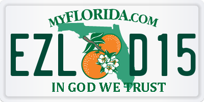 FL license plate EZLD15