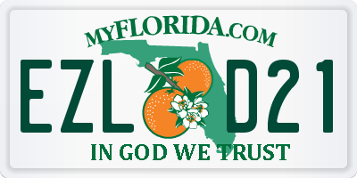 FL license plate EZLD21