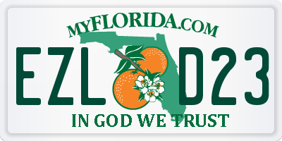 FL license plate EZLD23