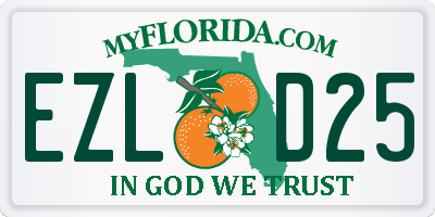 FL license plate EZLD25