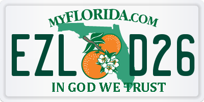 FL license plate EZLD26