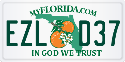 FL license plate EZLD37