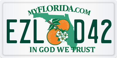 FL license plate EZLD42