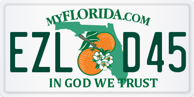 FL license plate EZLD45