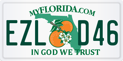 FL license plate EZLD46