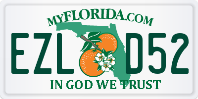 FL license plate EZLD52