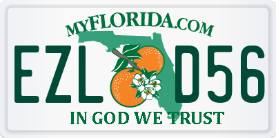 FL license plate EZLD56