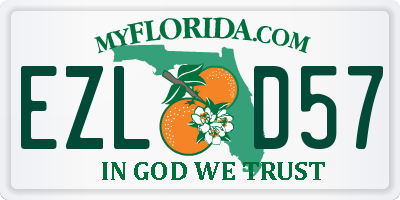 FL license plate EZLD57