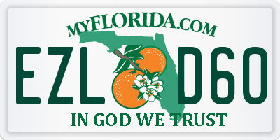 FL license plate EZLD60