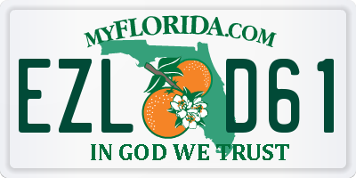 FL license plate EZLD61