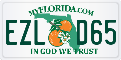 FL license plate EZLD65