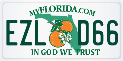 FL license plate EZLD66