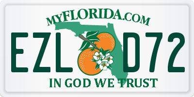 FL license plate EZLD72