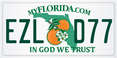 FL license plate EZLD77